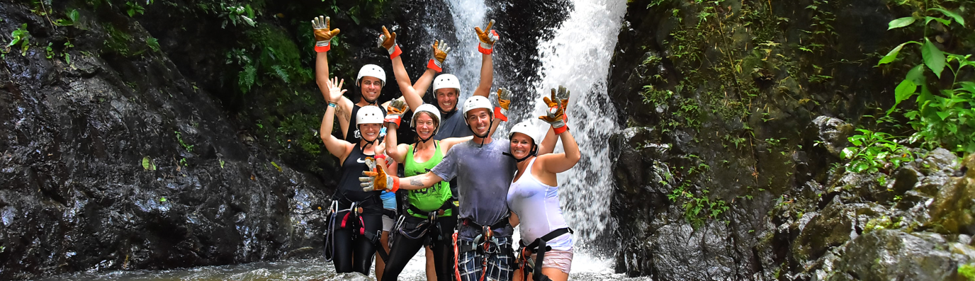 Costa Rica waterfall adventure group